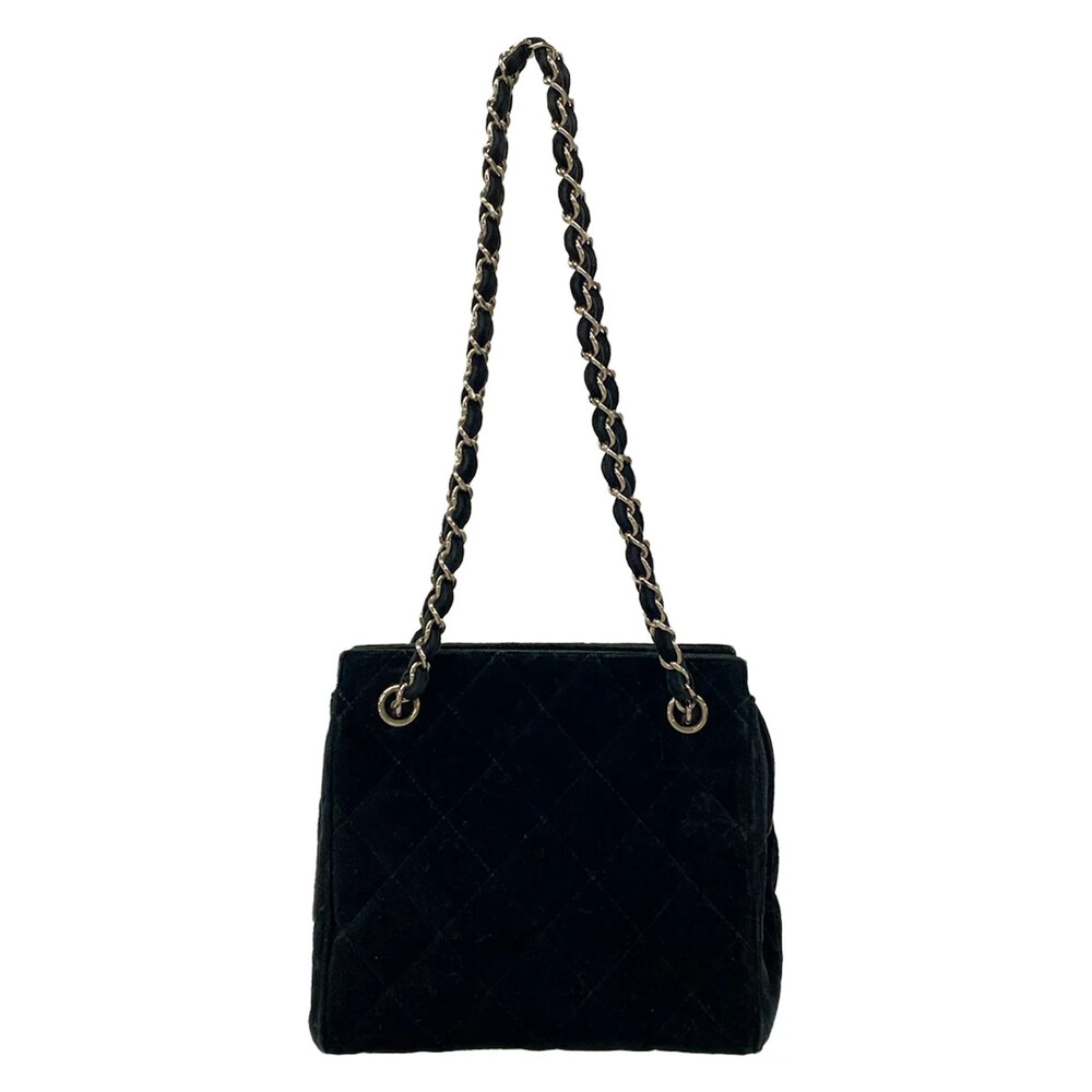 Chanel Matelasse Black Velour Shoulder #339822C18B